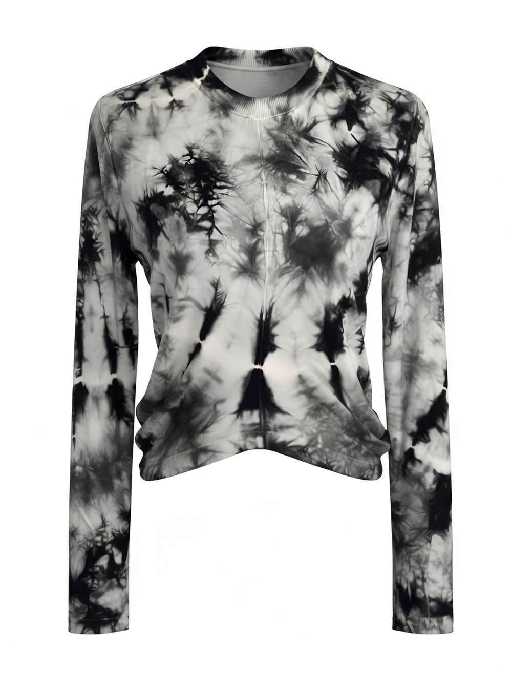 Young Fabulous & Broke Tie-Dye Long Sleeve Top with Ruched Side Ties - XS, New